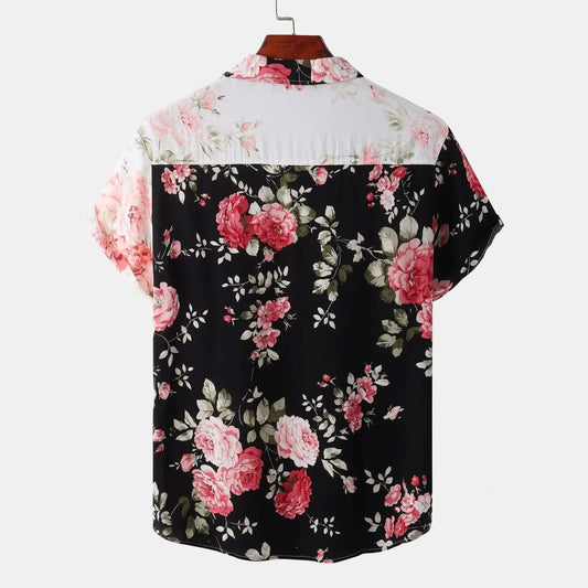 Men's Plus Size Floral Short Sleeve Shirt - My Wear Clothing Co