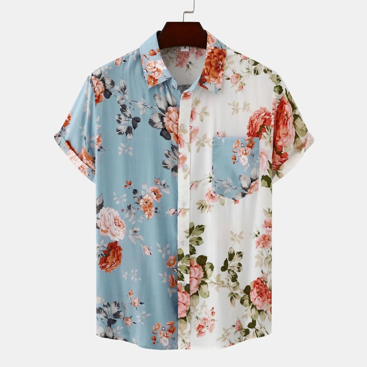 Men's Plus Size Floral Short Sleeve Shirt - My Wear Clothing Co