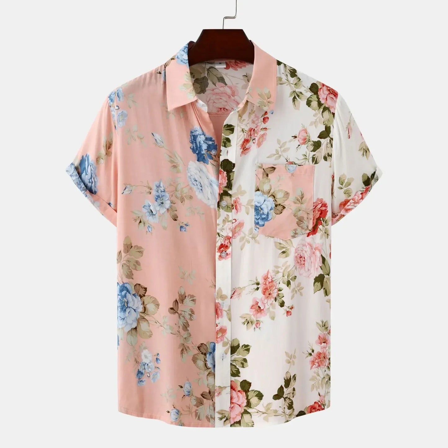Men's Plus Size Floral Short Sleeve Shirt - My Wear Clothing Co