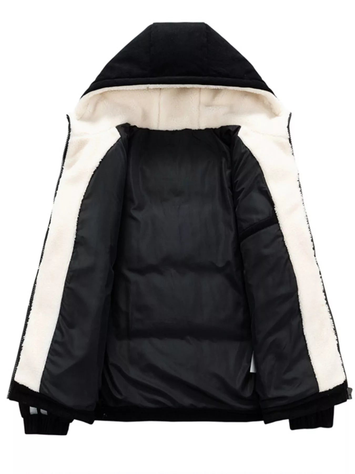 Men's Plus Size Hooded Zip Up Padded Jacket - My Wear Clothing Co
