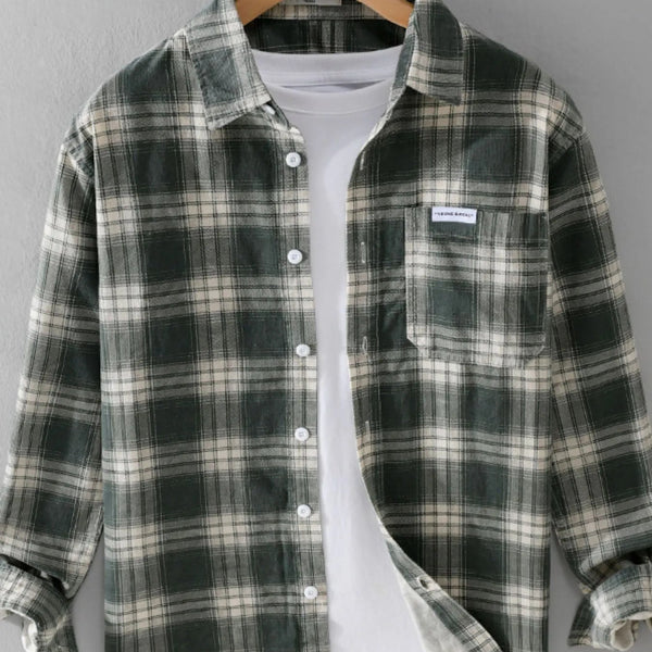 Men's Plus Size Plaid Button Up Long Sleeve Shirt - My Wear Clothing Co