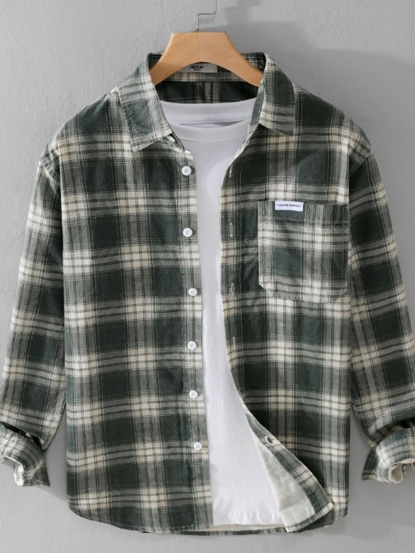 Men's Plus Size Plaid Button Up Long Sleeve Shirt - My Wear Clothing Co