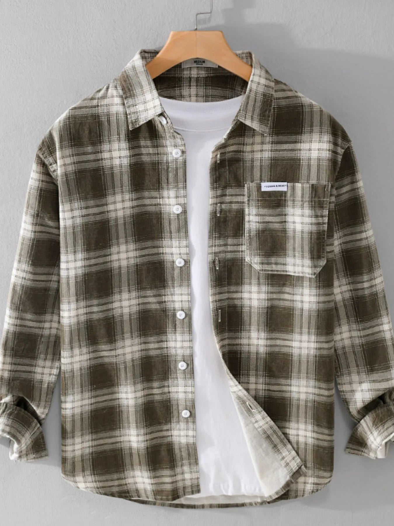 Men's Plus Size Plaid Button Up Long Sleeve Shirt - My Wear Clothing Co