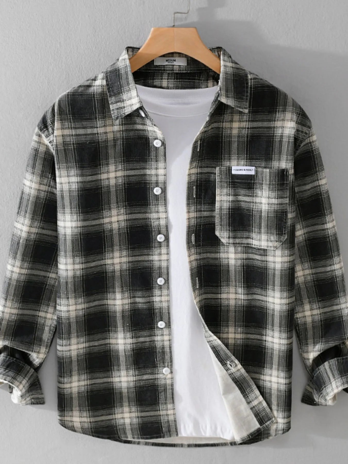 Men's Plus Size Plaid Button Up Long Sleeve Shirt - My Wear Clothing Co