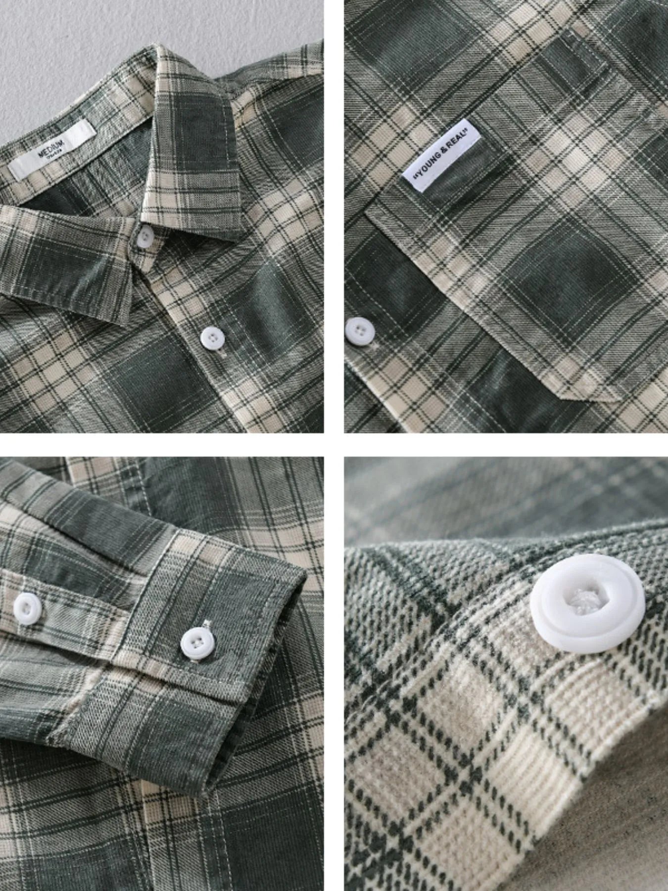 Men's Plus Size Plaid Button Up Long Sleeve Shirt - My Wear Clothing Co