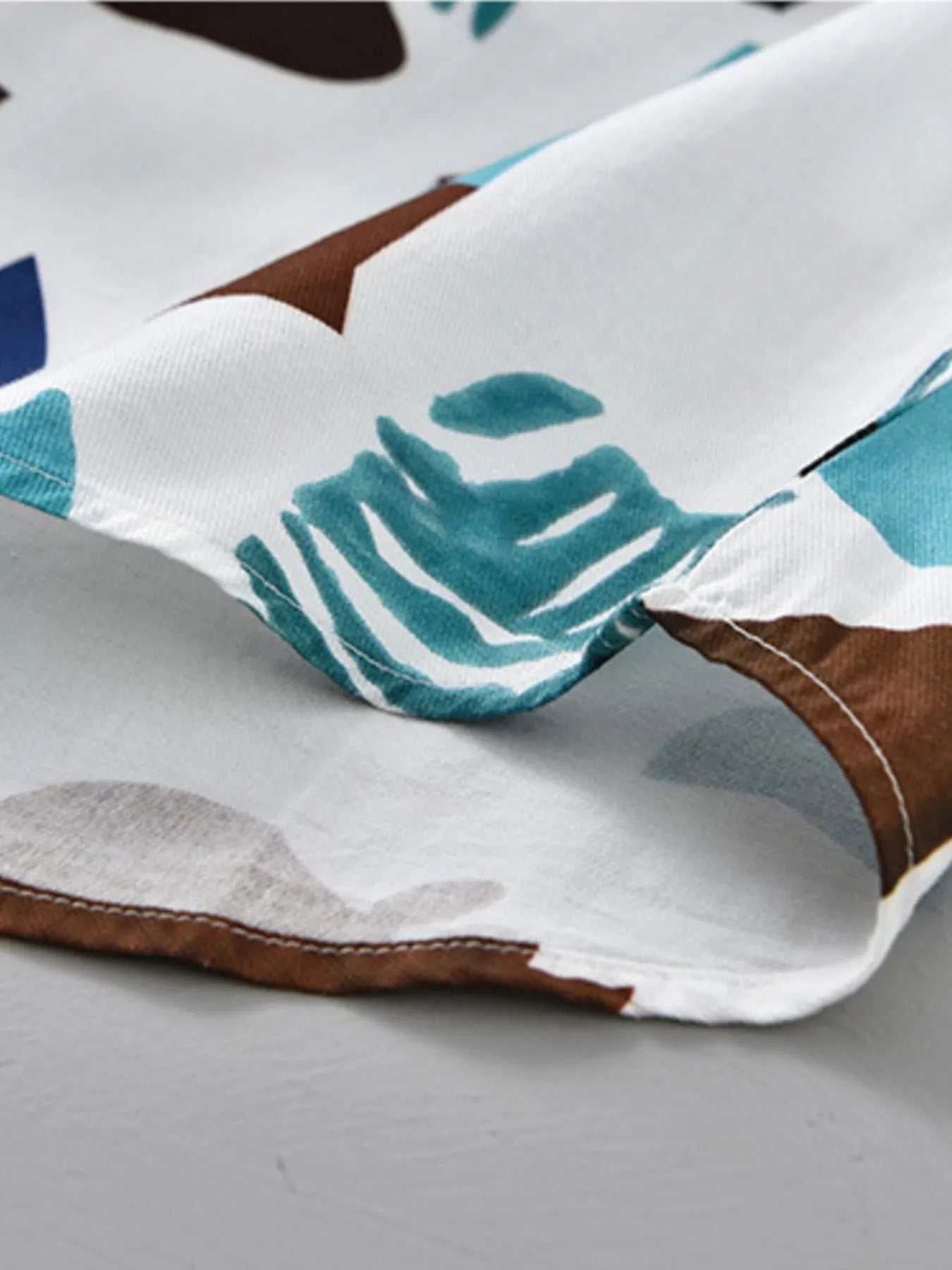 Men's Plus Size Printed Button Up Short Sleeve Shirt - My Wear Clothing Co