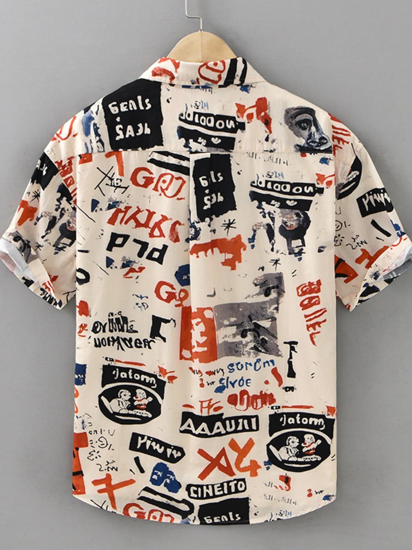 Men's Plus Size Printed Button Up Short Sleeve Shirt - My Wear Clothing Co