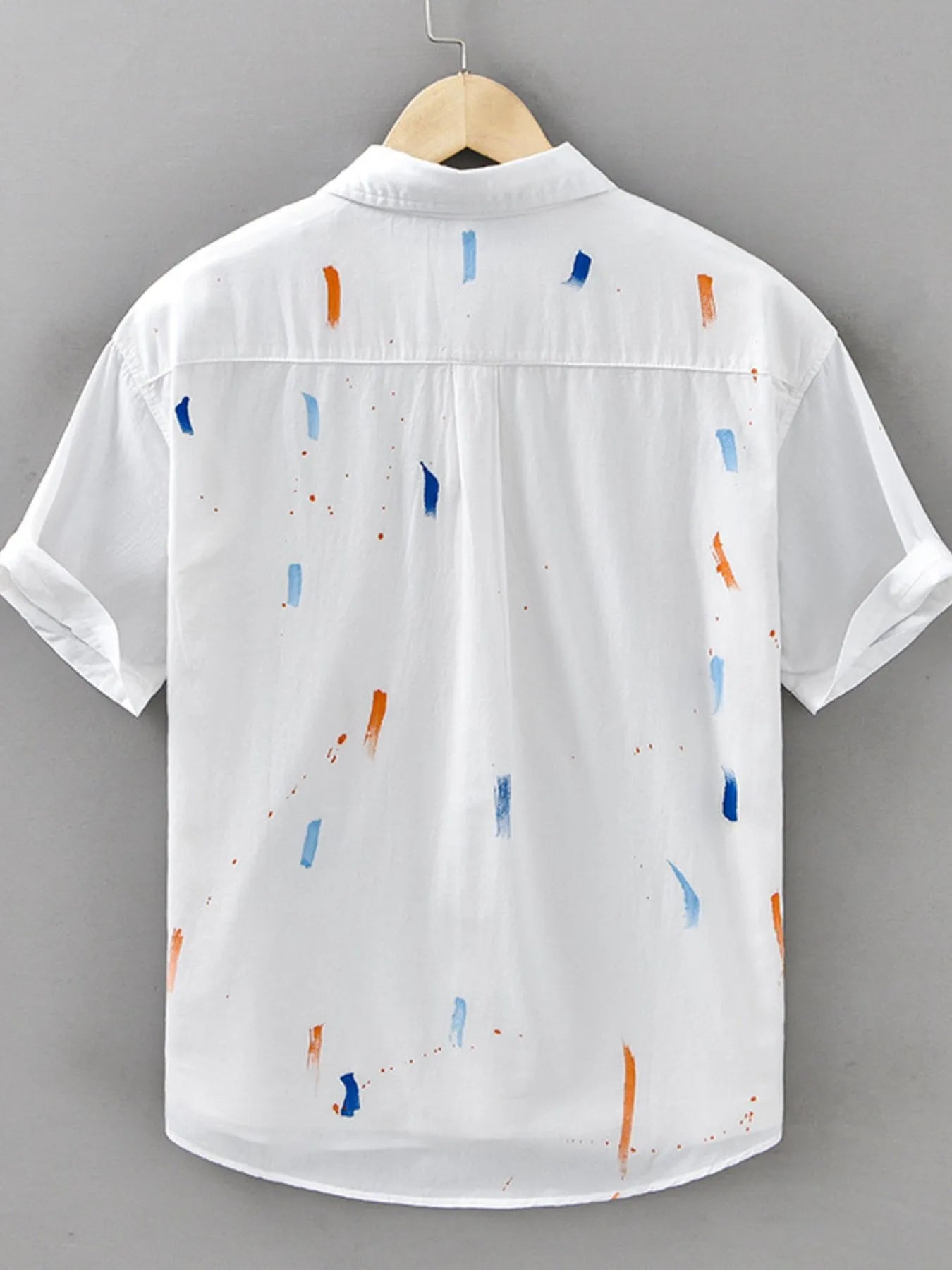 Men's Plus Size Printed Button Up Short Sleeve Shirt - My Wear Clothing Co