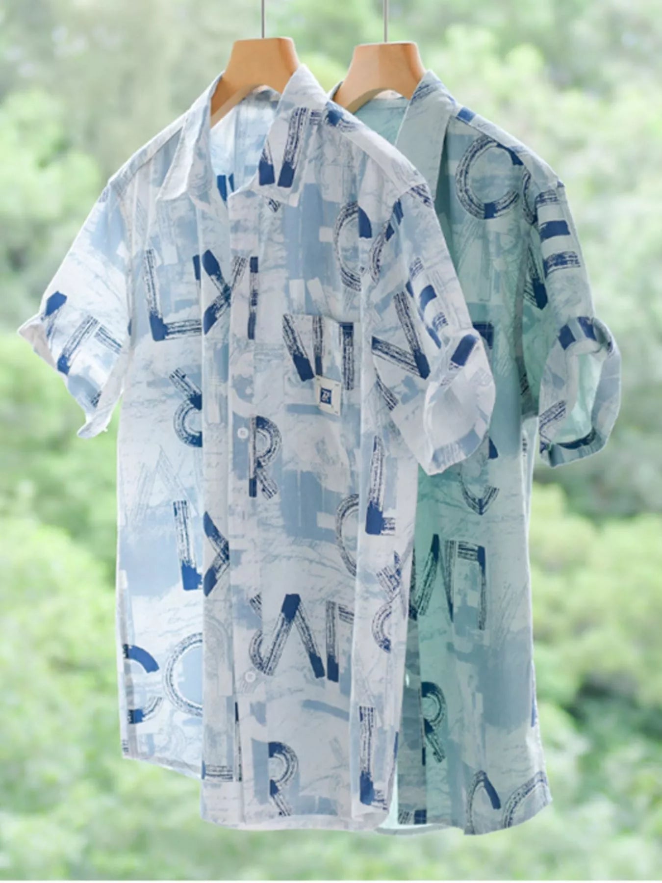 Men's Plus Size Printed Button Up Short Sleeve Shirt - My Wear Clothing Co