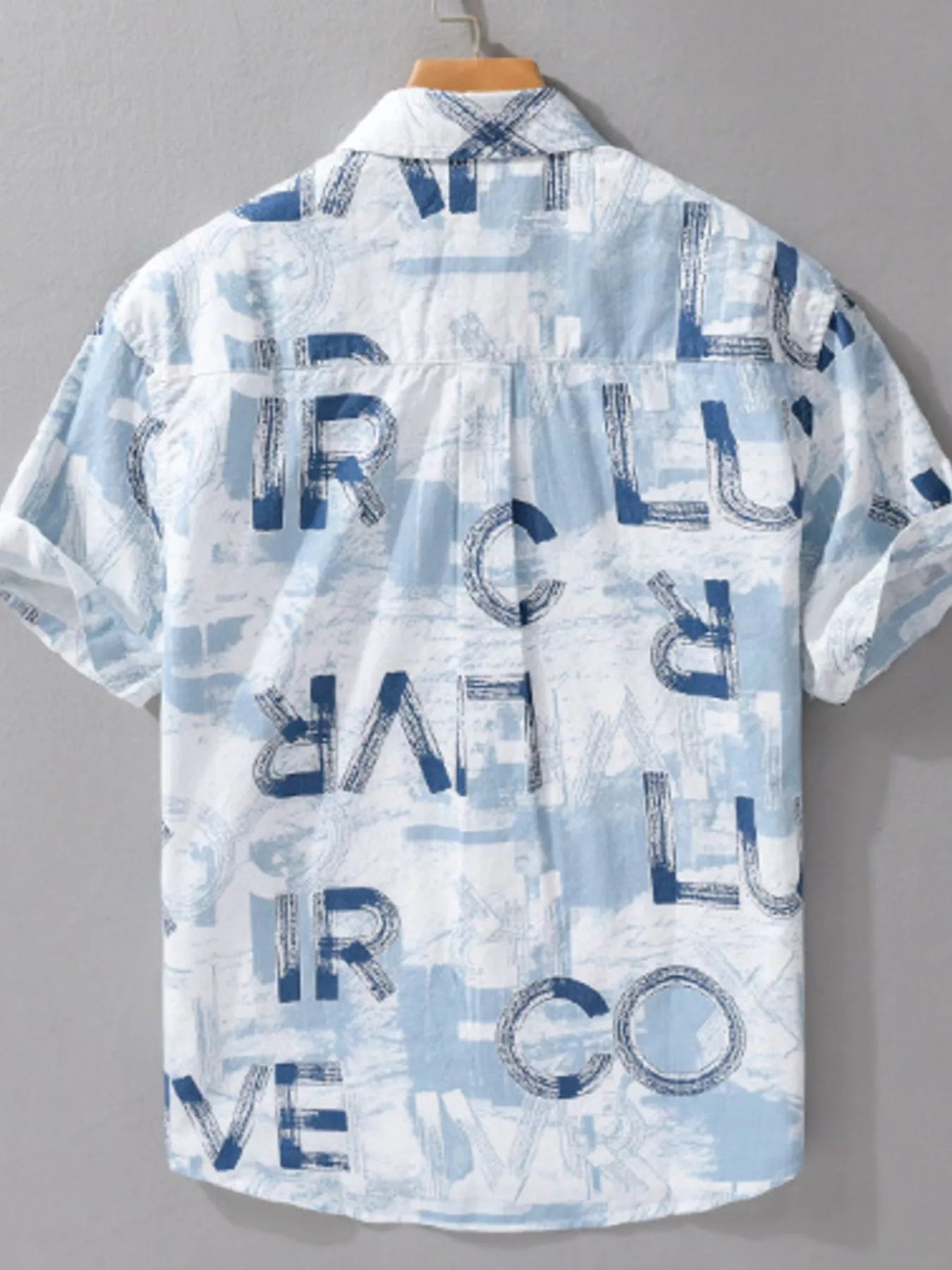 Men's Plus Size Printed Button Up Short Sleeve Shirt - My Wear Clothing Co