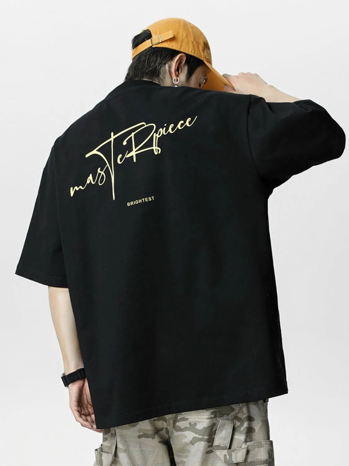 Men's Plus Size Round Neck Letter Graphic T-Shirt - My Wear Clothing Co