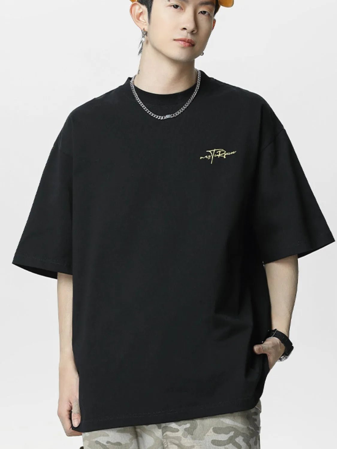 Men's Plus Size Round Neck Letter Graphic T-Shirt - My Wear Clothing Co