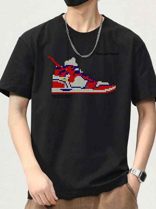 Men's Plus Size Shoe Graphic Round Neck Short Sleeve T-Shirt - My Wear Clothing Co