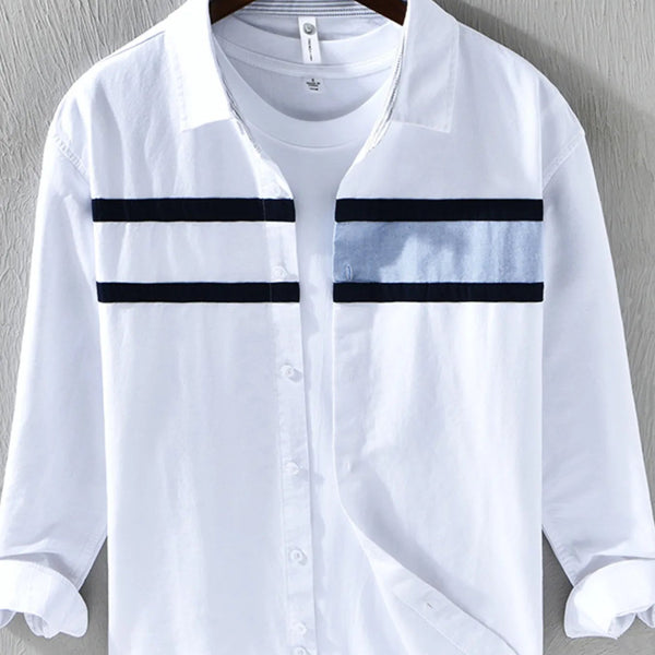 Men's Plus Size Striped Button - Down Shirt - My Wear Clothing Co