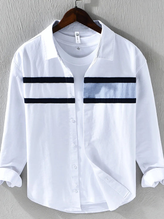 Men's Plus Size Striped Button - Down Shirt - My Wear Clothing Co