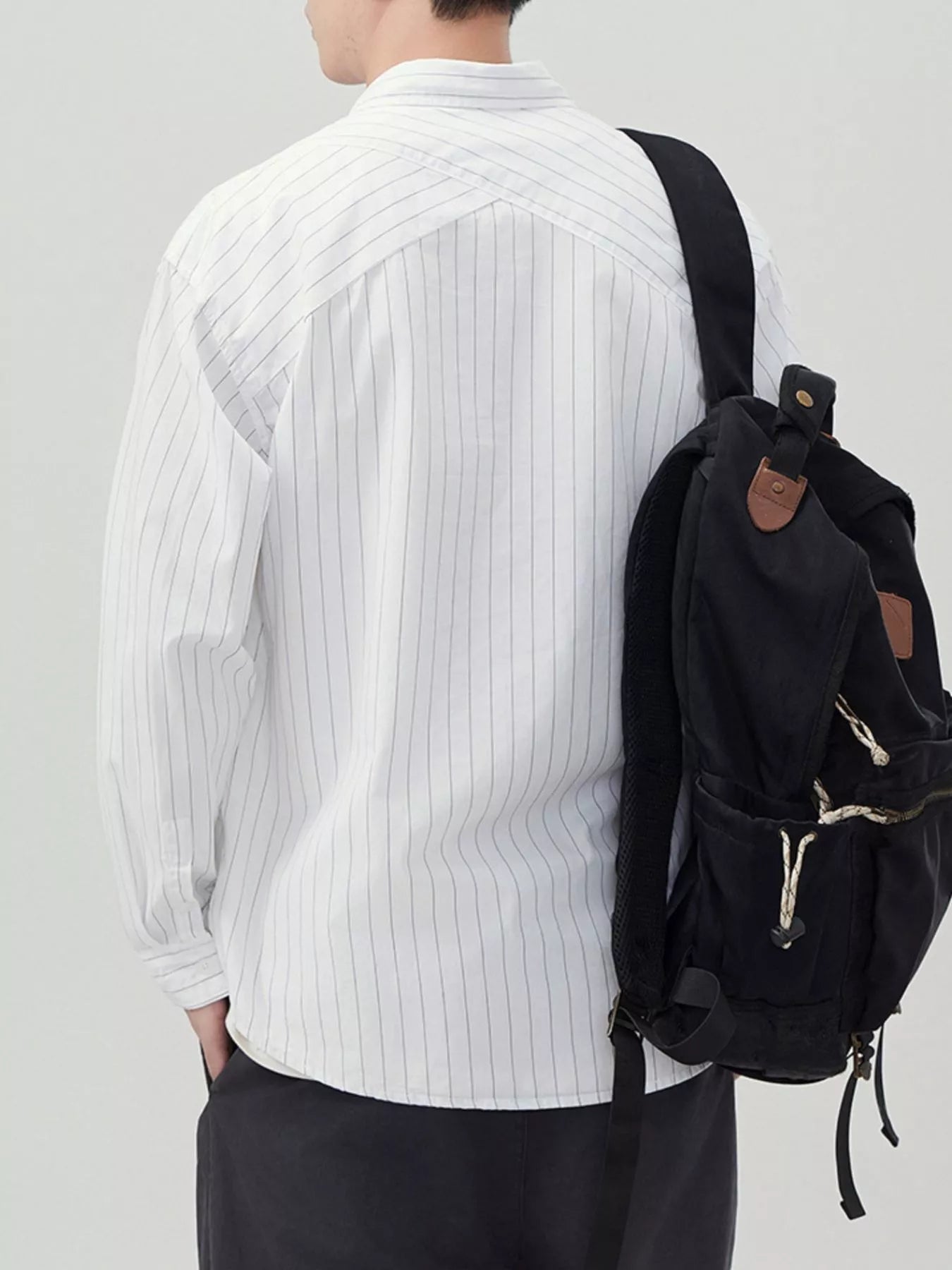 Men's Plus Size Striped Button Up Long Sleeve Shirt - My Wear Clothing Co