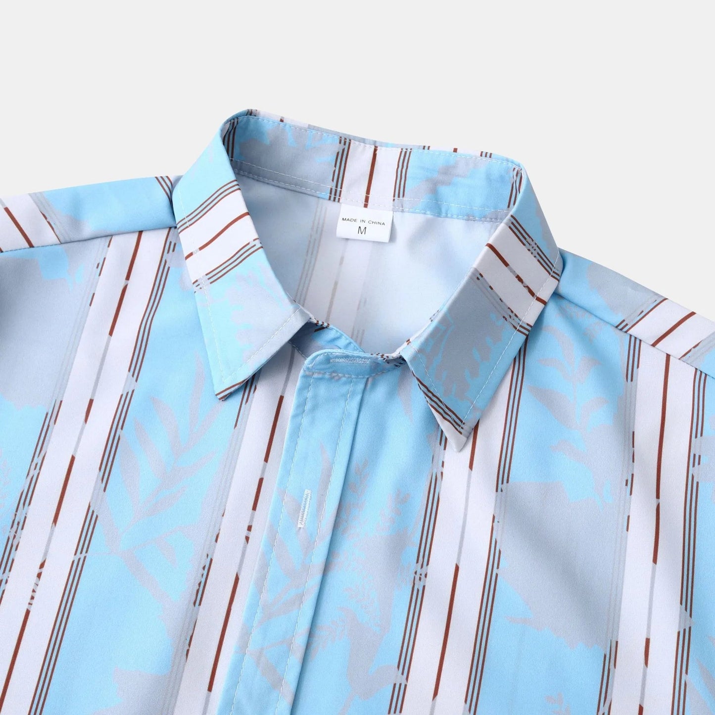 Men's Plus Size Striped Short Sleeve Button - Up Shirt - My Wear Clothing Co