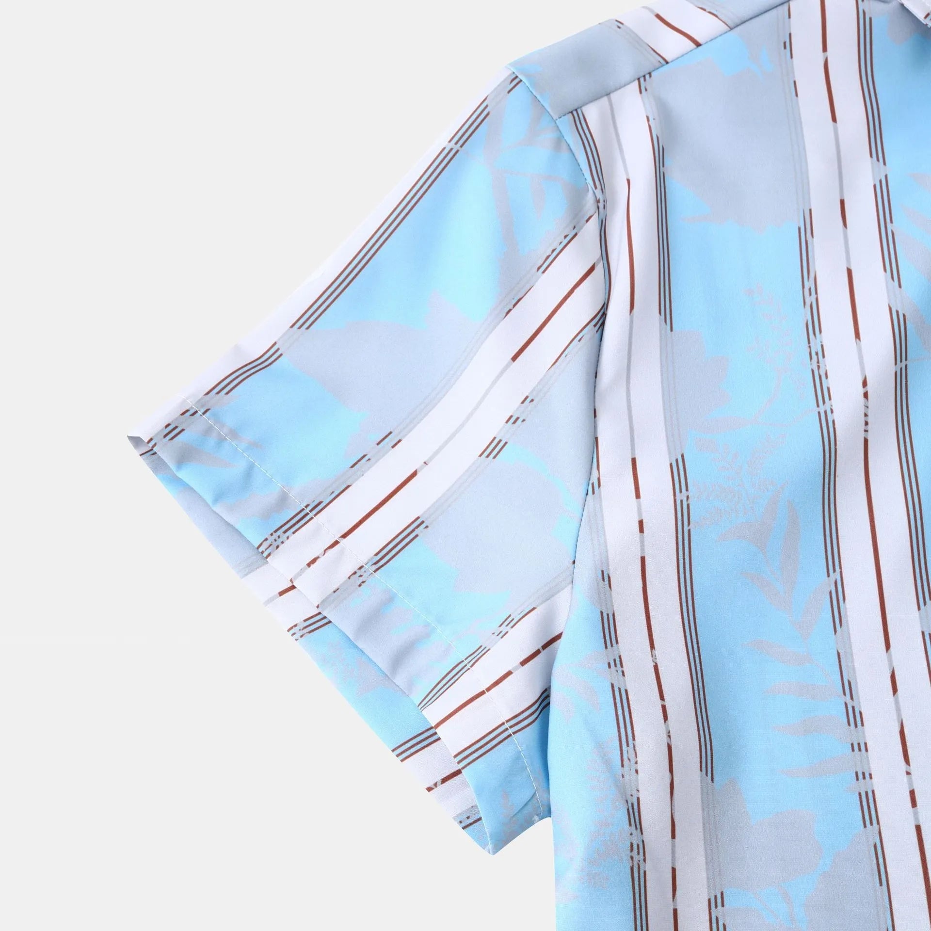 Men's Plus Size Striped Short Sleeve Button - Up Shirt - My Wear Clothing Co