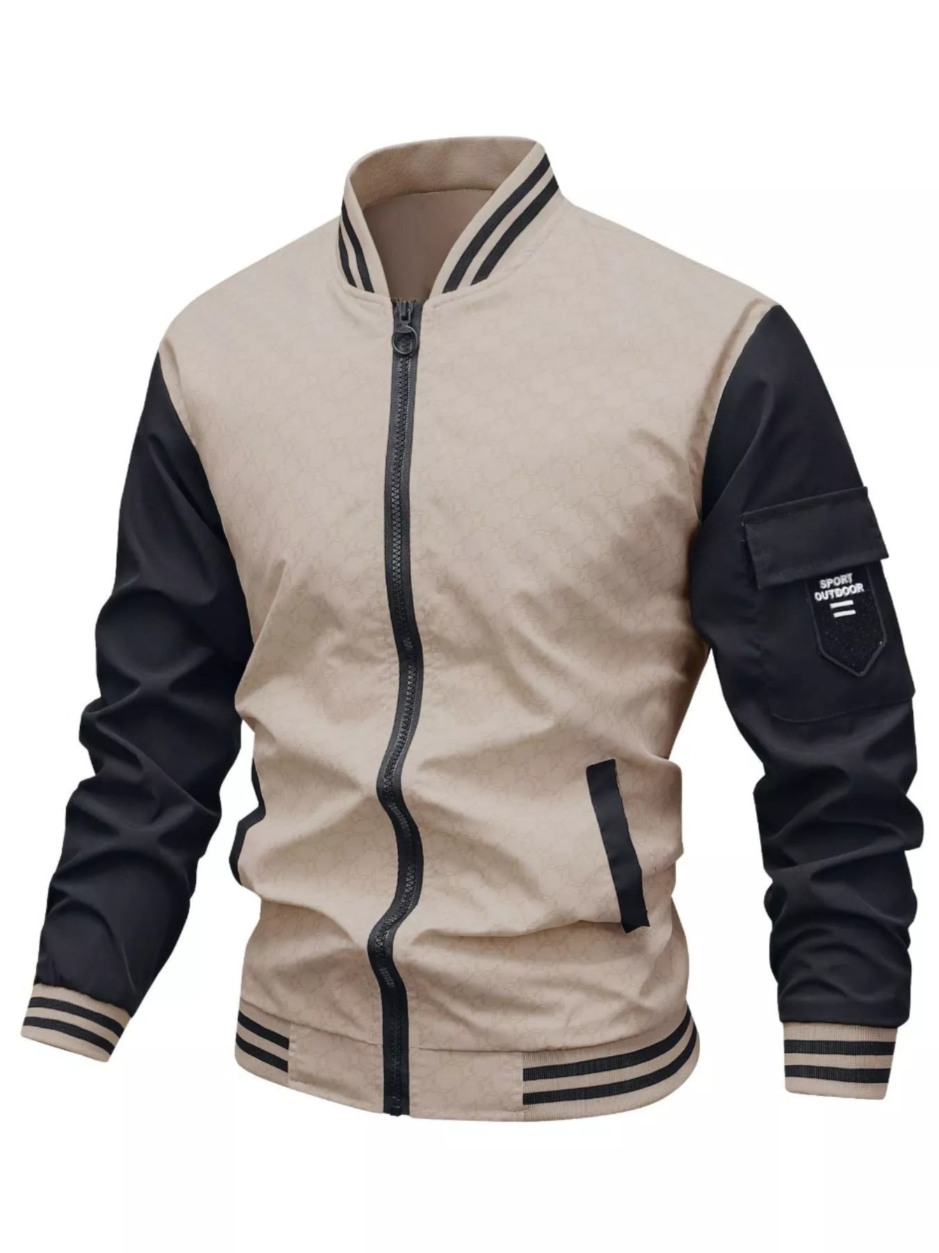 Men's Plus Size Zip Up Long Sleeve Jacket - My Wear Clothing Co