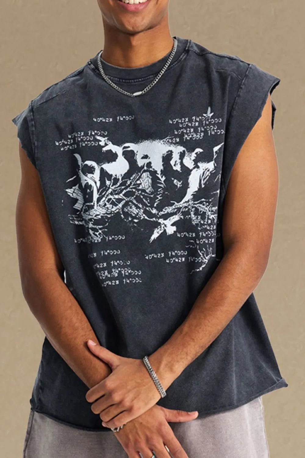 Men's Round Neck Graphic Tank - My Wear Clothing Co