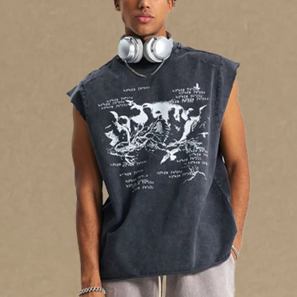 Men's Round Neck Graphic Tank - My Wear Clothing Co