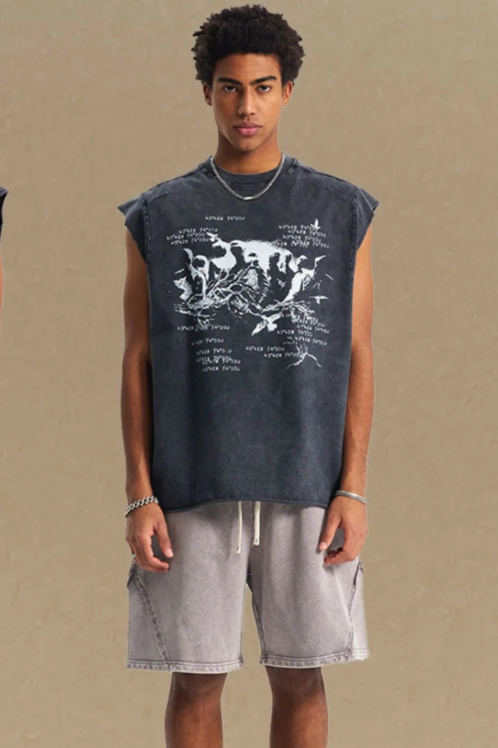 Men's Round Neck Graphic Tank - My Wear Clothing Co