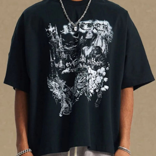 Men's Round Neck Half Sleeve Graphic T-Shirt - My Wear Clothing Co