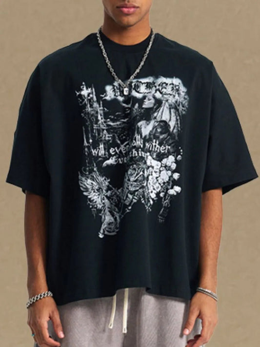 Men's Round Neck Half Sleeve Graphic T-Shirt - My Wear Clothing Co