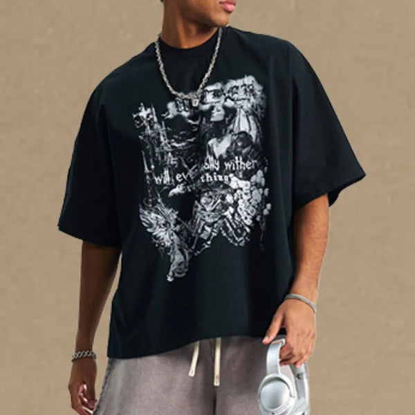 Men's Round Neck Half Sleeve Graphic T-Shirt - My Wear Clothing Co