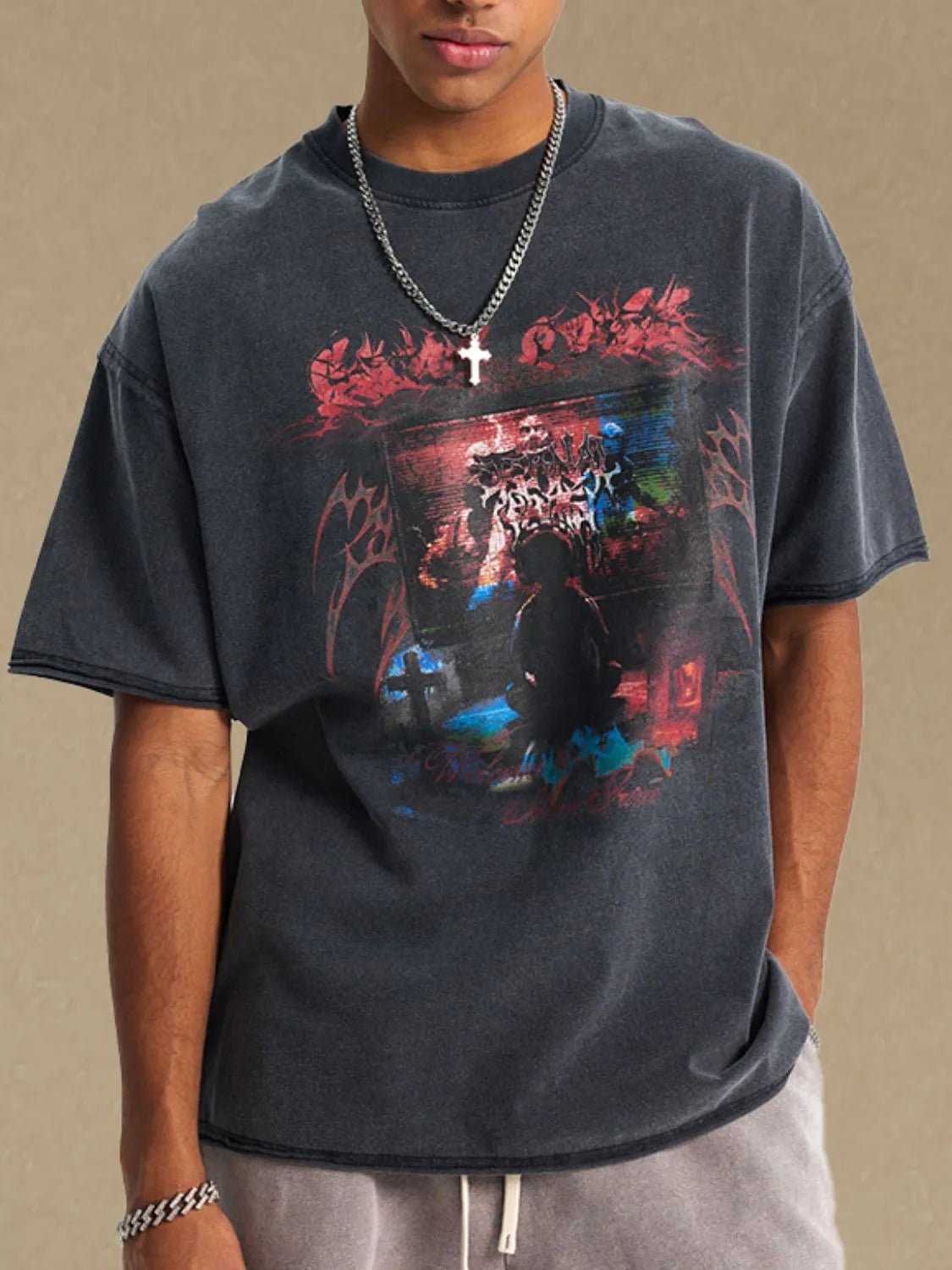 Men's Round Neck Half Sleeve Graphic T-Shirt - My Wear Clothing Co