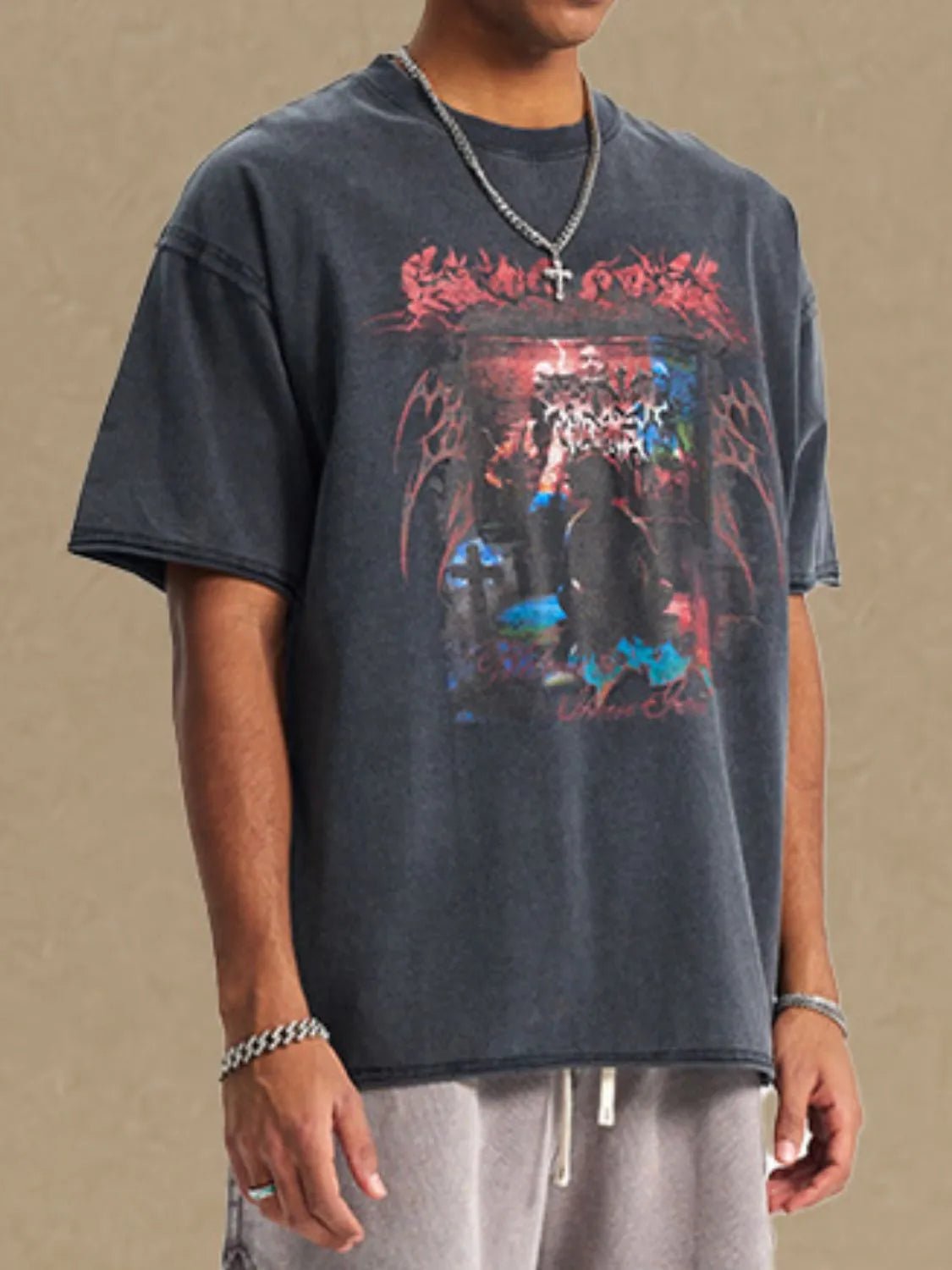 Men's Round Neck Half Sleeve Graphic T-Shirt - My Wear Clothing Co