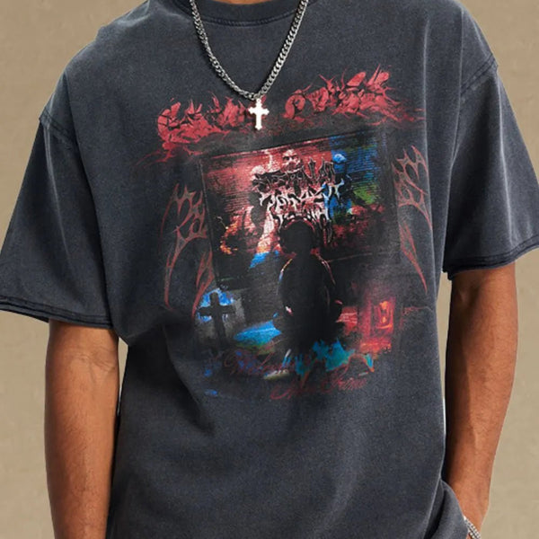 Men's Round Neck Half Sleeve Graphic T-Shirt - My Wear Clothing Co