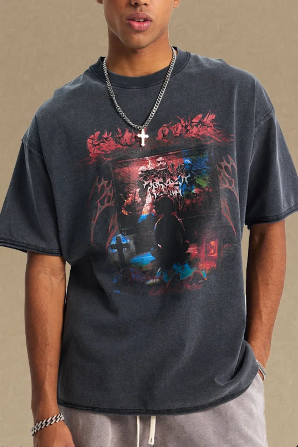 Men's Round Neck Half Sleeve Graphic T-Shirt - My Wear Clothing Co