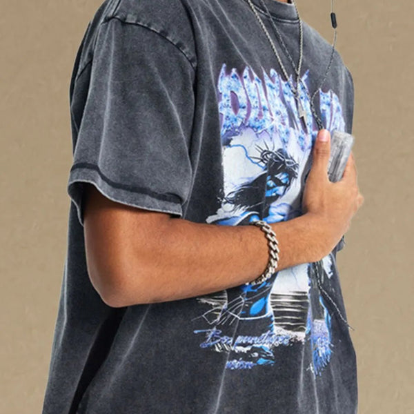 Men's Round Neck Half Sleeve Graphic T-Shirt - My Wear Clothing Co