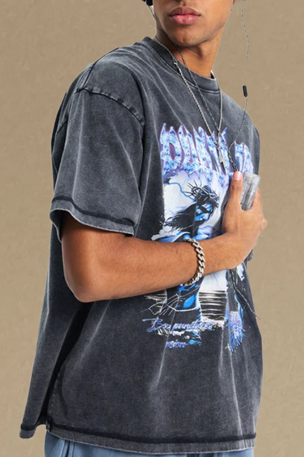 Men's Round Neck Half Sleeve Graphic T-Shirt - My Wear Clothing Co