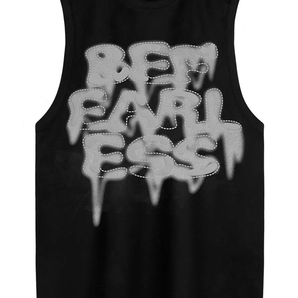Men's Round Neck Letter Graphic Tank - My Wear Clothing Co