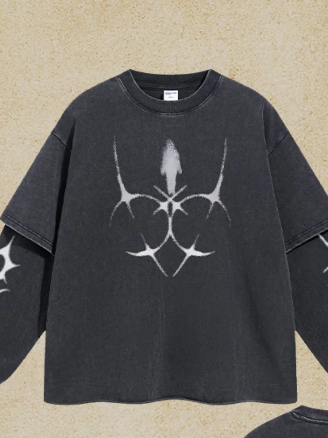 Men's Round Neck Long Sleeve Oversized T-Shirt - My Wear Clothing Co