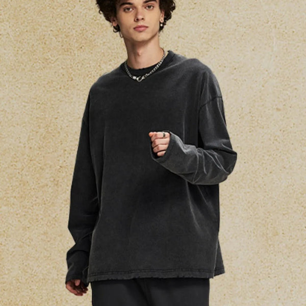 Men's Round Neck Long Sleeve T-Shirt - My Wear Clothing Co