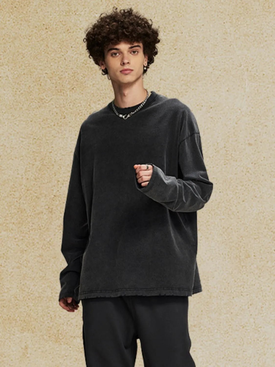 Men's Round Neck Long Sleeve T-Shirt - My Wear Clothing Co