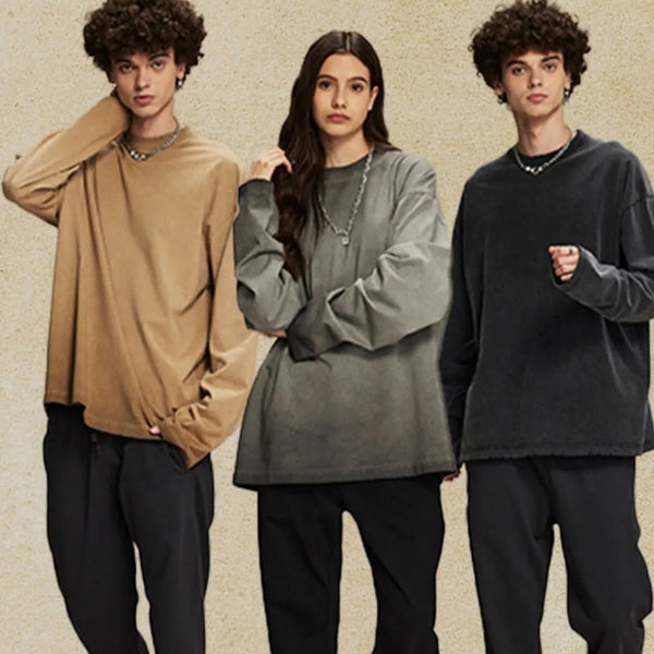 Men's Round Neck Long Sleeve T-Shirt - My Wear Clothing Co