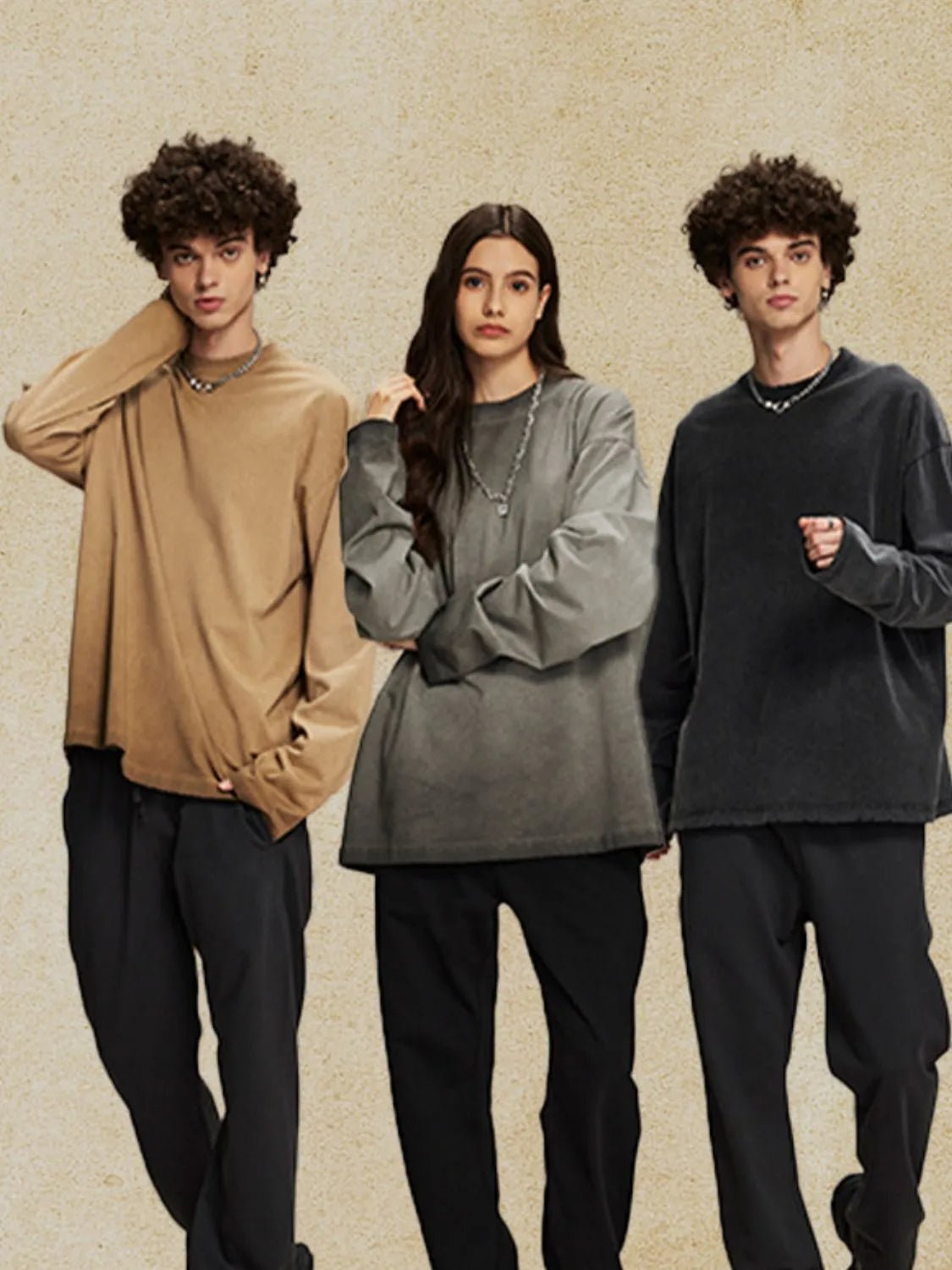 Men's Round Neck Long Sleeve T-Shirt - My Wear Clothing Co