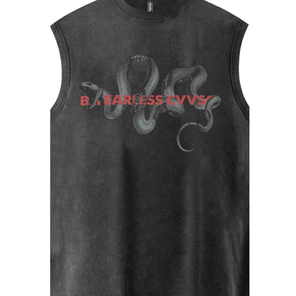 Men's Round Neck Snake Graphic Tank - My Wear Clothing Co