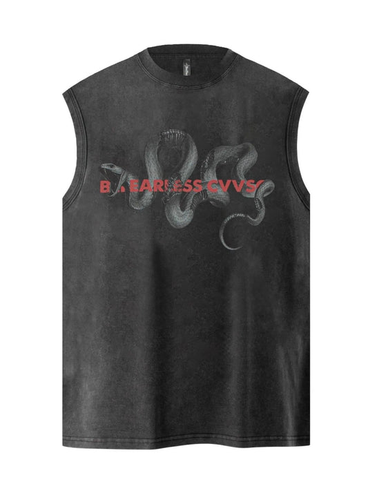 Men's Round Neck Snake Graphic Tank - My Wear Clothing Co