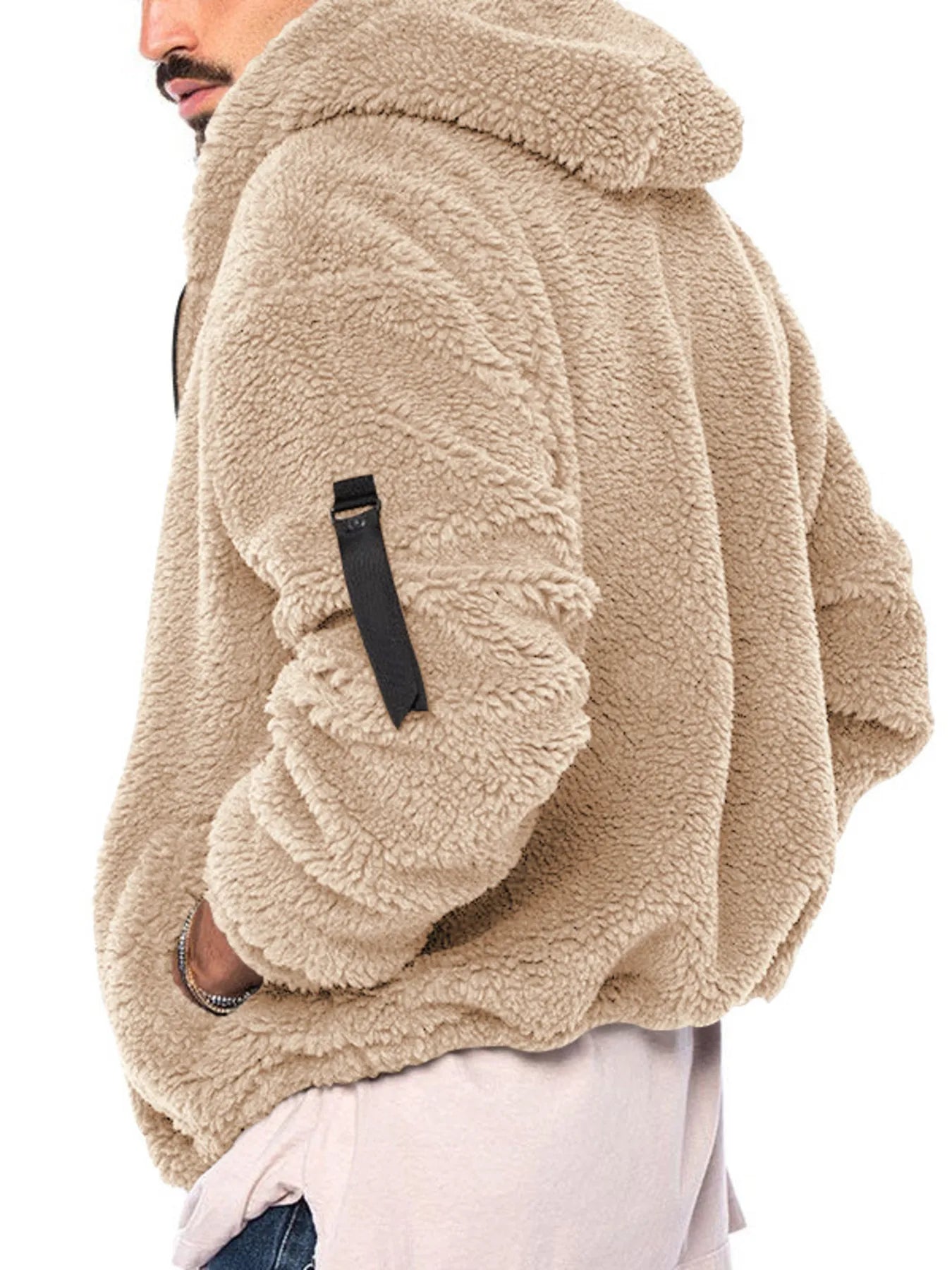 Men's Sherpa Fleece Hooded Jacket (S–3XL) – Oversized Warmth, Everyday Ease - My Wear Clothing Co