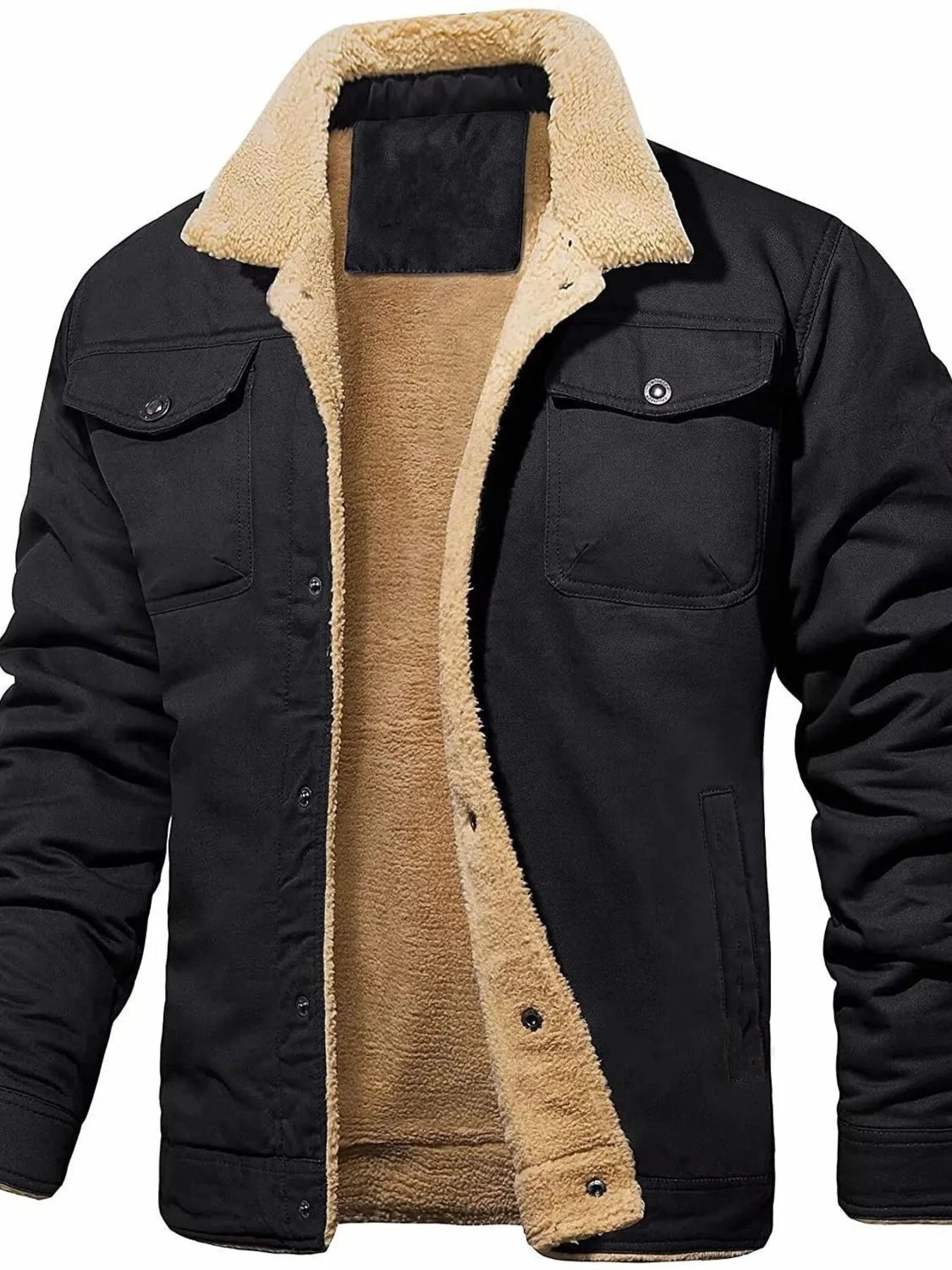 Men's Sherpa Lined Jacket (S–5XL) – Built for Cold, Styled for Comfort - My Wear Clothing Co