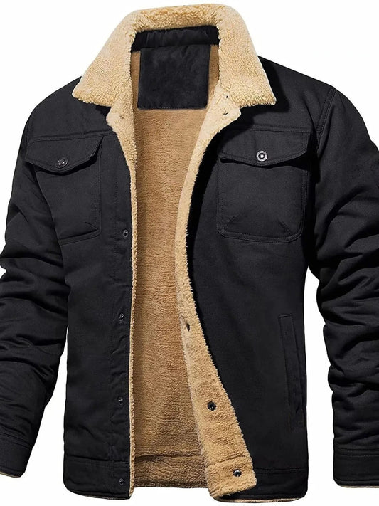 Men's Sherpa Lined Jacket (S–5XL) – Built for Cold, Styled for Comfort - My Wear Clothing Co