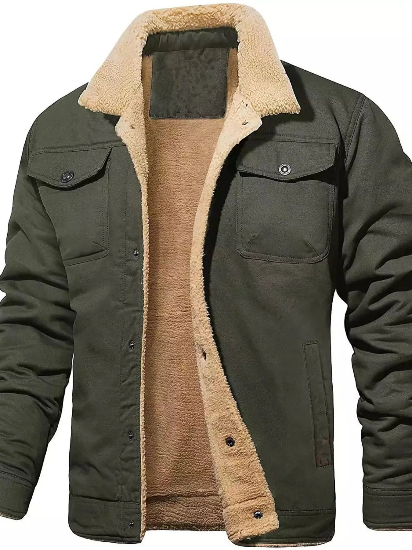 Men's Sherpa Lined Jacket (S–5XL) – Built for Cold, Styled for Comfort - My Wear Clothing Co