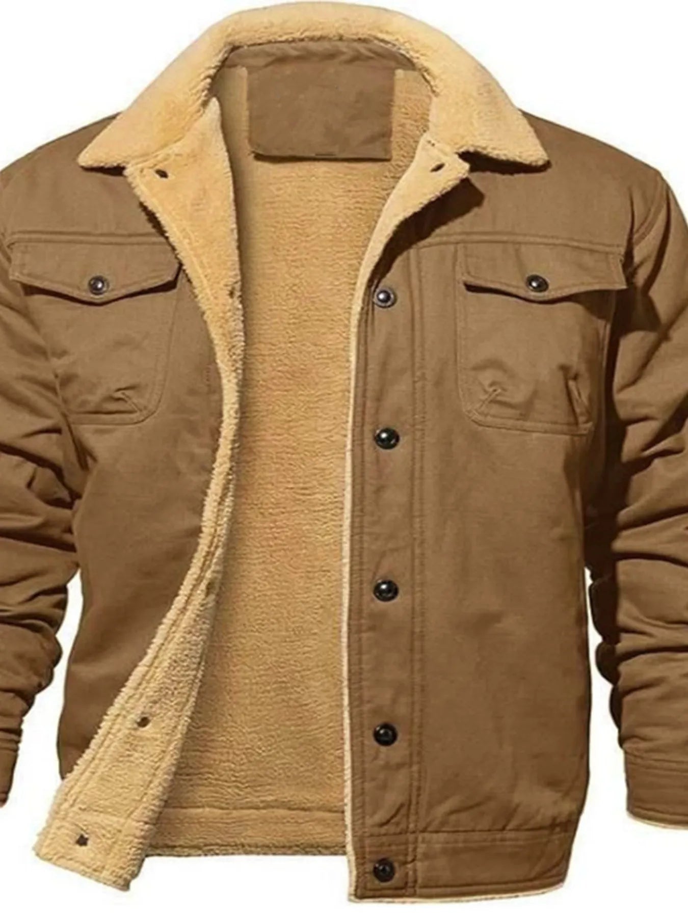 Men's Sherpa Lined Jacket (S–5XL) – Built for Cold, Styled for Comfort - My Wear Clothing Co