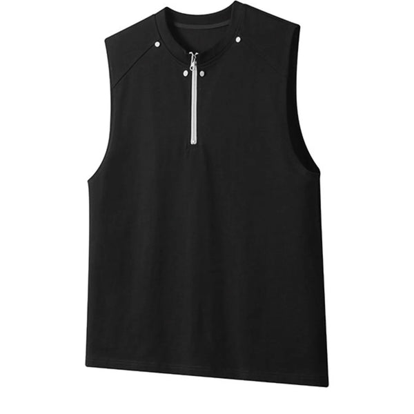 Men's Sleeveless Quarter - Zip Tank Top - My Wear Clothing Co