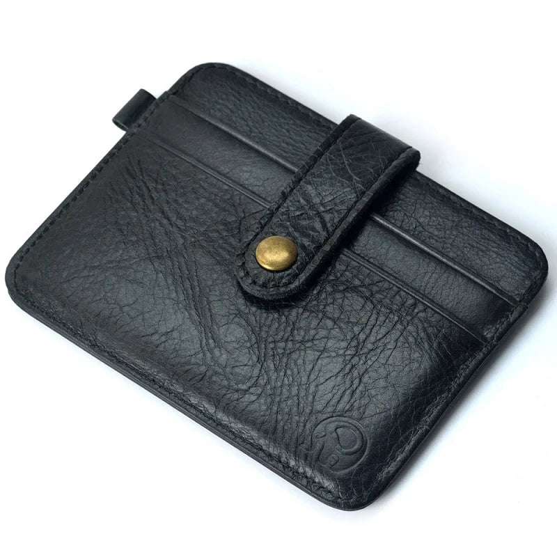 Men’s Slim Genuine Leather Wallet – Vintage Minimalism - My Wear Clothing Co